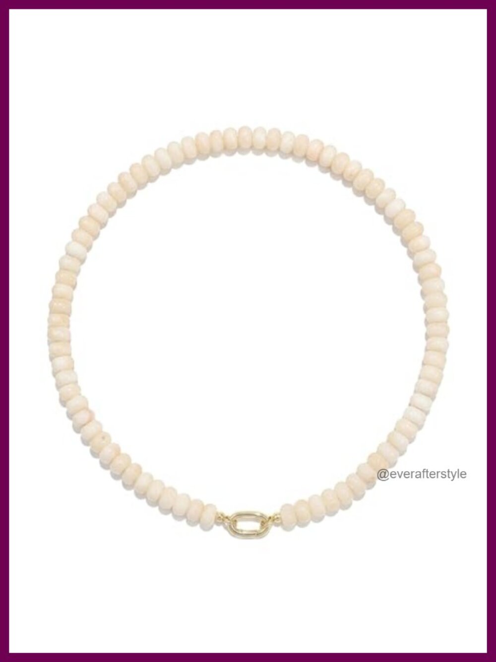 Beige Natural Stone Beaded Necklace Boho Choker Trendy Gemstone Layering Jewelry